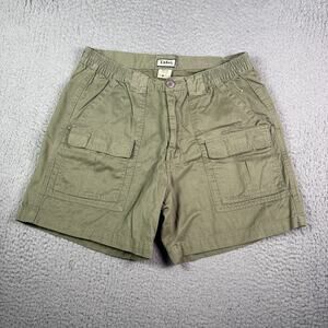Talos Cargo Shorts Mens 36 Green Elastic Waist 6” Hiking Travel Camping Utility